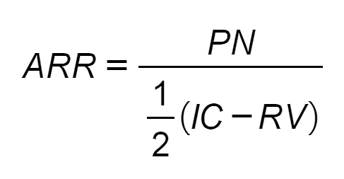 The method of calculating Accounting Rate of Return (ARR) in financial modeling does not involve discounting cash flows and is calculated as the ratio of the average annual expected net profit to the average annual volume of investments